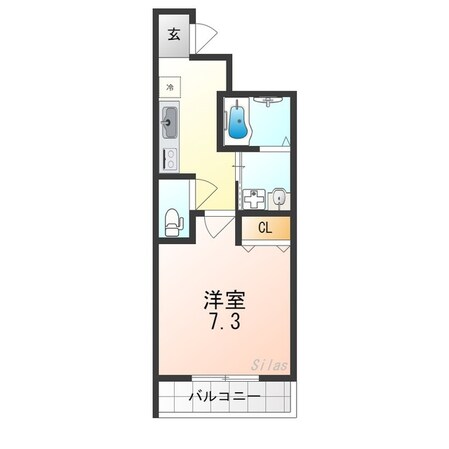 平野駅 徒歩6分 1階の物件間取画像